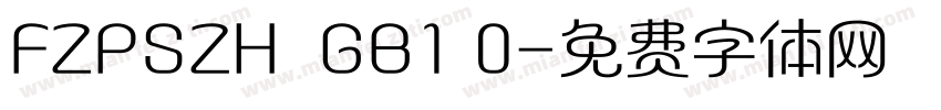 FZPSZH  GB1 0字体转换